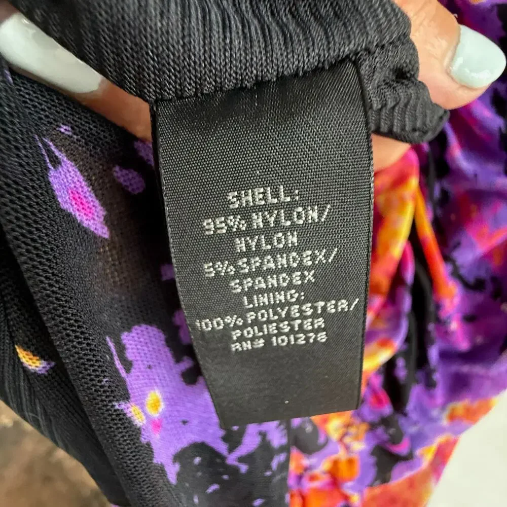 Rampage Dress One Shoulder Ruched Cocktail Mini Tie Dye Multicolor Y2K Party - Picture 6 of 7